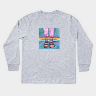 Birkenstock and Socks Kids Long Sleeve T-Shirt